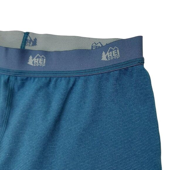 Rei-coop Baselayer Pants Kids 14-16 Green Stripes Comfort Stretch Soft Outdoor - Picture 4 of 10